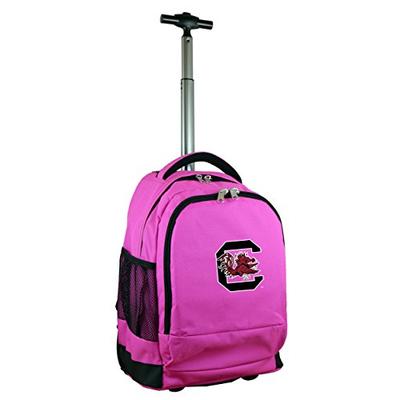 Denco NCAA South Carolina Fighting Gamecocks Expedition Wheeled Backpack, 19-inches, Pink
