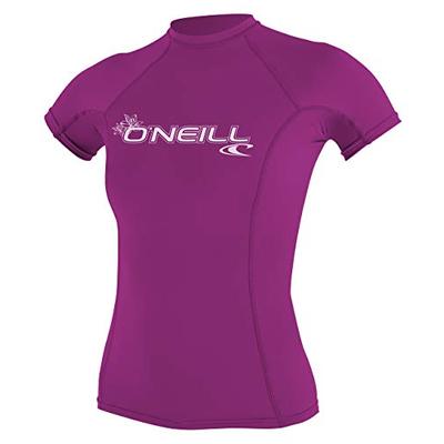 O'Neill Women's Basic 50+ Skins Short Sleeve Rash Guard, Fox Pink, X-Large