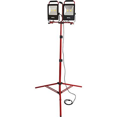 Bayco SL-1530 10,000 Lumen LED Dual Fixture Work Light on Tripod Stand Black/red