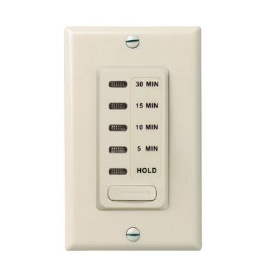 Intermatic EI200LA 5/10/15/30 Minute Electronic in-Wall Countdown Auto-Off Timer, Light Almond