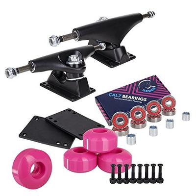 Cal 7 Skateboard Package | Complete Combo Set with 139 Millimeter / 5.25 Inch Aluminum Trucks, 52mm