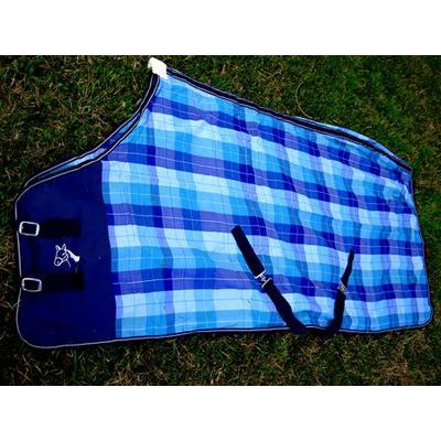 CHALLENGER 62" Horse Cotton Sheet Blanket Rug Summer Spring Blue 5304