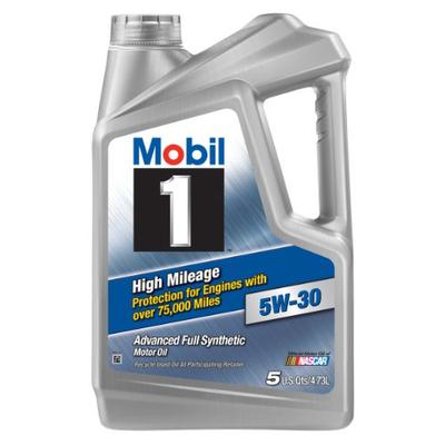 Mobil 1 (120769) High Mileage 5W-30 Motor Oil - 5 Quart