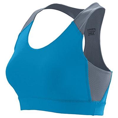 Augusta Sportswear WOMEN'S ALL SPORT SPORTS BRA XL Power Blue/Graphite