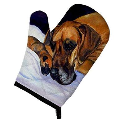 Caroline's Treasures 7099OVMT Natural Eared Fawn Great Dane Momma and Puppy Oven Mitt, Large, multic