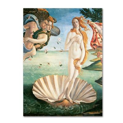 Birth of Venus 1484 Artwork by Sandro Botticelli, 14 by 19-Inch Canvas Wall Art