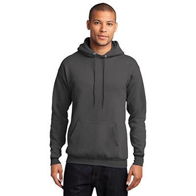 Port & Company Men's Classic Pullover Hooded Sweatshirt S Charcoal