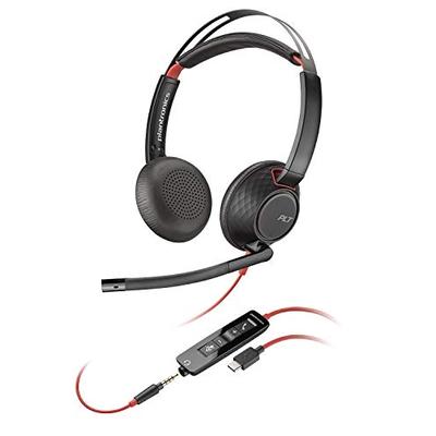 Plantronics Blackwire 5220 USB-C Headset, On-Ear Mono Headset, Wired