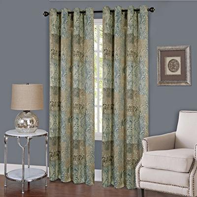 Achim Home Furnishings Vogue Grommet Window Curtain Panel, 50" x 84", Blue