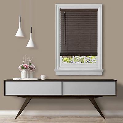 Achim Home Furnishings Cordless GII Madera Falsa 2" Faux Wood Plantation Blind 45" x 64", Mahogany