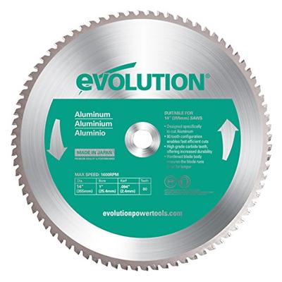 Evolution Power Tools 14BLADEAL Aluminum Cutting Saw Blade, 14-Inch x 80-Tooth