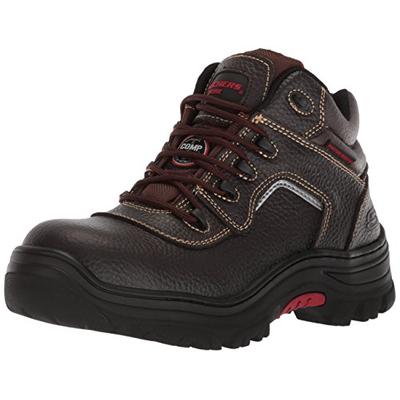 Skechers for Work Men's Burgin-Sosder Industrial Boot,brown embossed leather,11.5 M US