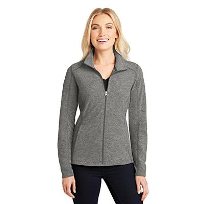 Port Authority Ladies Heather Microfleece Full-Zip Jacket. L235 Pearl Grey Heather S