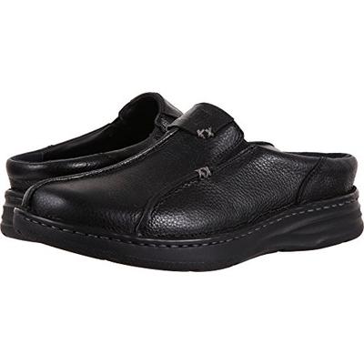 Drew Shoe Men's Drew Lightweight Fashion Clogs, Black, Leather, 9 4W