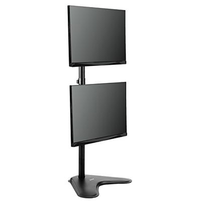 VIVO Dual Monitor Desk Stand Free-standing LCD mount, Holds in Vertical Position 2 Screens up to 30"