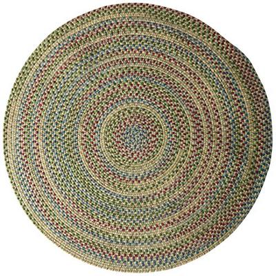 Twilight Round Area Rug, 4 by 4-Feet, Palm