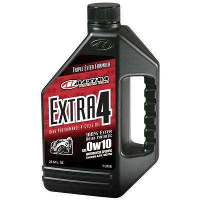 Maxima (30-13901) Extra4 0W-10 Synthetic 4T Motorcycle Engine Oil - 1 Liter Bottle