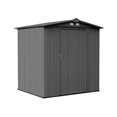 Arrow 6' x 5' EZEE Shed Cream Low Gable Steel Storage Shed with Peak Style Roof