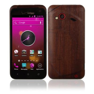 Skinomi TechSkin Dark Wood Full Body Skin Protector Compatible with HTC Droid Incredible 4G LTE