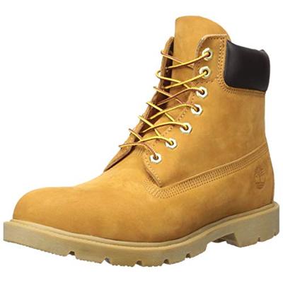 Timberland Men's 6" Basic Boot-Contrast Collar, Wheat Nubuck 12 M US