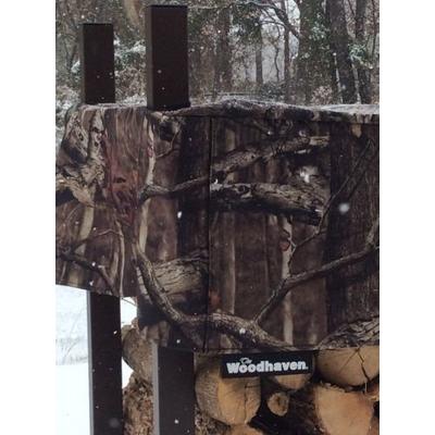 Woodhaven 16' Firewood Rack & Standard Cover - Black