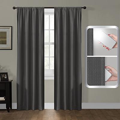 Maytex Smart Curtains Julius 100 Percent Blackout Window Panel, 50 x 84, 50 inches x 84 inches Grey