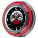 Trademark Gameroom University of Georgia Chrome Double Rung Neon Clock - Honeycomb