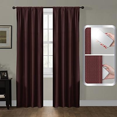 Maytex Smart Curtains Julius 100 Percent Blackout Window Panel 50 inches x 84 inches Burgundy
