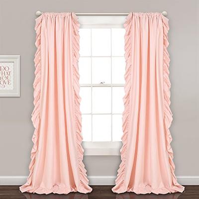 Lush Decor Reyna Window Curtains Panel Set for Living Room, Dining Room, Bedroom (Pair), 84" x 54",