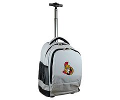 Denco NHL Ottawa Senators Expedition Wheeled Backpack, 19-inches, Grey