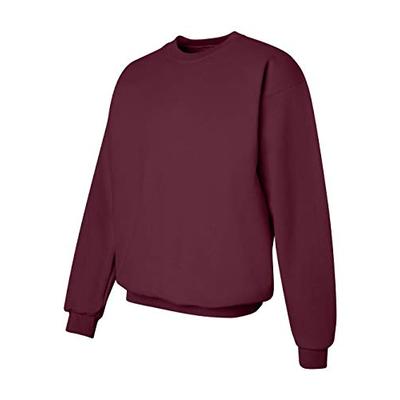 Hanes mens 9.7 oz. Ultimate Cotton 90/10 Fleece Crew(F260)-Maroon-M