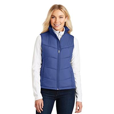 Port Authority Women's Puffy Vest XL Mediterranean Blue/Black
