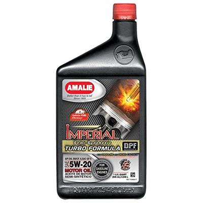 Amalie (160-71046-56-12PK) Imperial Turbo Formula 5W-20 Motor Oil - 1 Quart Bottle, (Pack of 12)