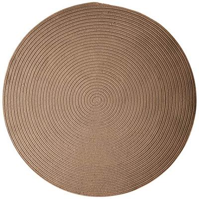 Boca Raton BR83R120X120 Polypropylene Round Rug 10" x 10" Cashew