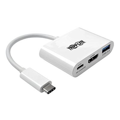 Tripp Lite USB C to HDMI Multiport Video Adapter Converter 4K x 2Kw/ USB-A Hub, & USB-C PD Charging,