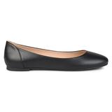Brinley Co. Womens Comfort Sole Faux Leather Round Toe Flats Black, 7 Regular US screenshot. Shoes directory of Clothing & Accessories.