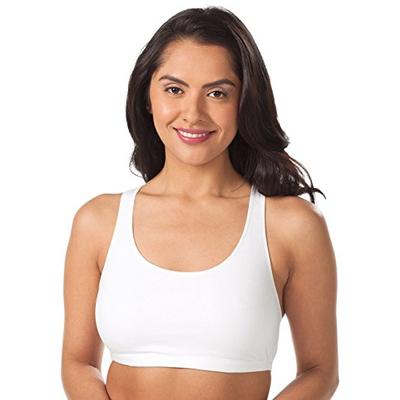 Leading Lady Women's Plus-Size Light Impact Sports Bra, White, 56Bc/D