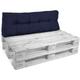 Beautissu - Style Coussins pour Canape Euro Palette Bleu foncé, 120x40x10/20 cm