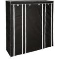 Tectake - Armoire Penderie en tissu 12 Compartiments sur 5 niveaux - noir