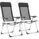 Vidaxl - Chaise pliante de camping 2 pcs Noir Aluminium