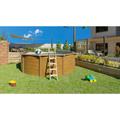 Piscine métal hors sol aspect bois 4,90 x 1,32 m Trigano Jardin - pi9510-10 - marron