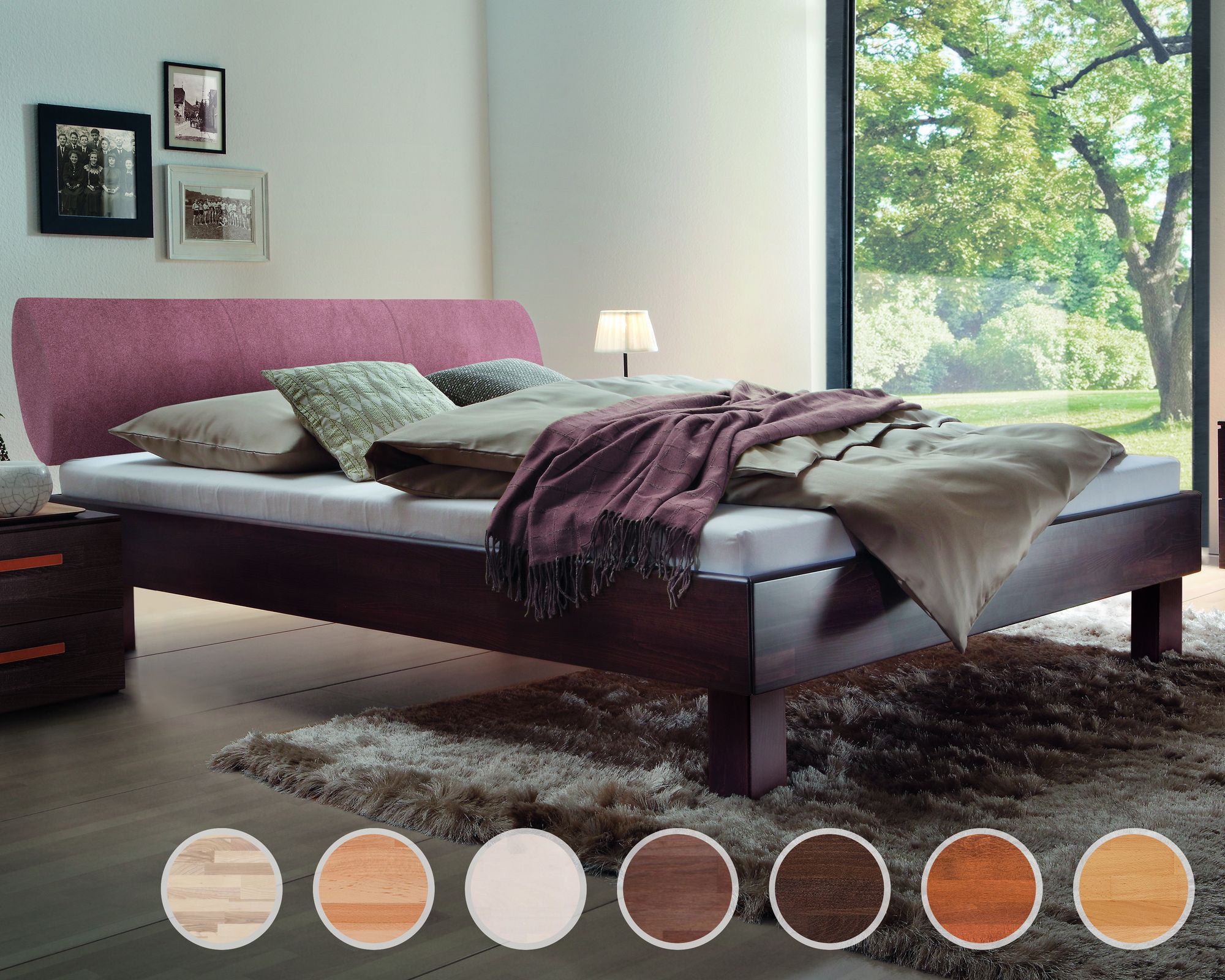Hasena Wood-Line Premium Cantu/Elipsa 100x200 cm / Buche walnuss, geölt