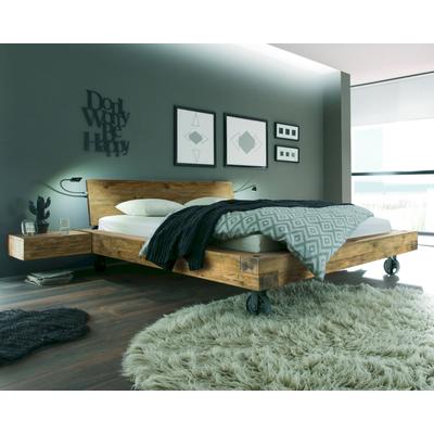 Hasena Oak-Vintage Massivholzbett Bloc Road/Sion 200x200 cm Image