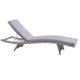 Milani Home - Lettino Sdraio Da Giardino In Wicker Grigio Con Cuscino Grigio Intreccio In Rattan