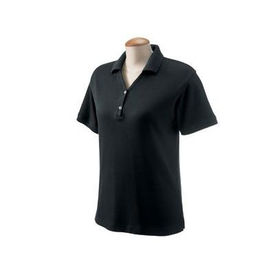 Devon & Jones Ladies' Pima Piqué Short-Sleeve Y-Collar Polo XL BLACK