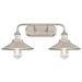 Westinghouse Lighting 6336300 Maggie Two-Light Indoor Wall Fixture, Brushed Nickel Finish 2