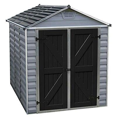 Palram Skylight Storage Shed - 6' x 8' - Gray