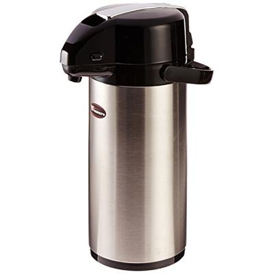 Winco Stainless Steel Lined Airpot, 2.5-Liter, Lever Top