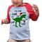 7 ate 9 Apparel Kids Christmas Dinosaur Raglan Shirt Red 4T