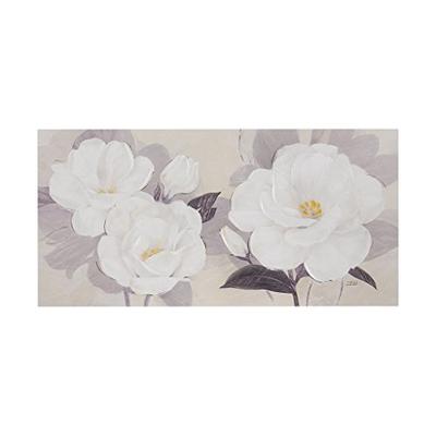 Madison Park Midday Bloom Florals Paint Embellished Canvas White See Below